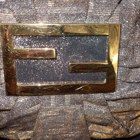 ❌ SOLD❌ FENDI ZUCCA MIA HOBO WITH GLITTER pristine condition *RARE FIND* Gorgeou - Picture 5 of 16
